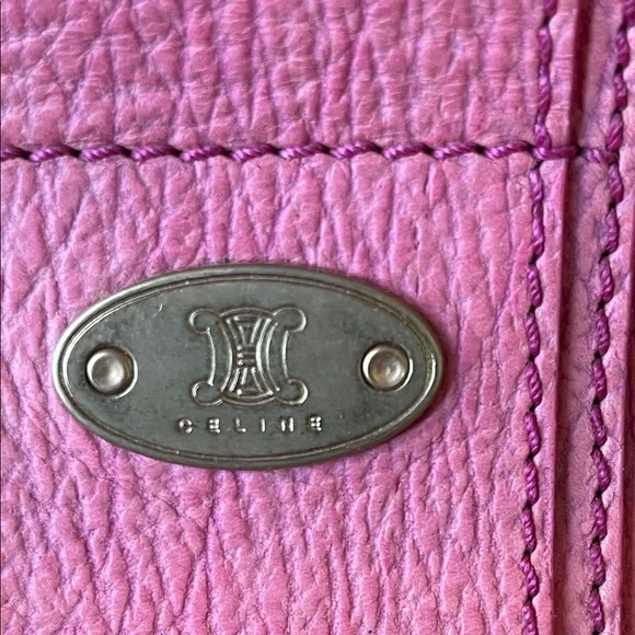Unique Vintage Celine Pink Leather Satchel - Picture 5 of 16